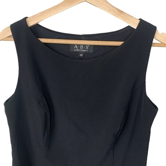 A.B.S. By Allen Schwartz Side Zippers Sleeveless Bodycon Mini Dress Black Sz 10 - Picture 3 of 11